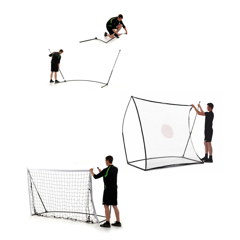 KICKSTER 2-in-1 voetbaldoel en rebounder 240 x 150 cm