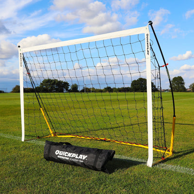 KICKSTER draagbaar voetbaldoel 240 x 150 cm (geel)